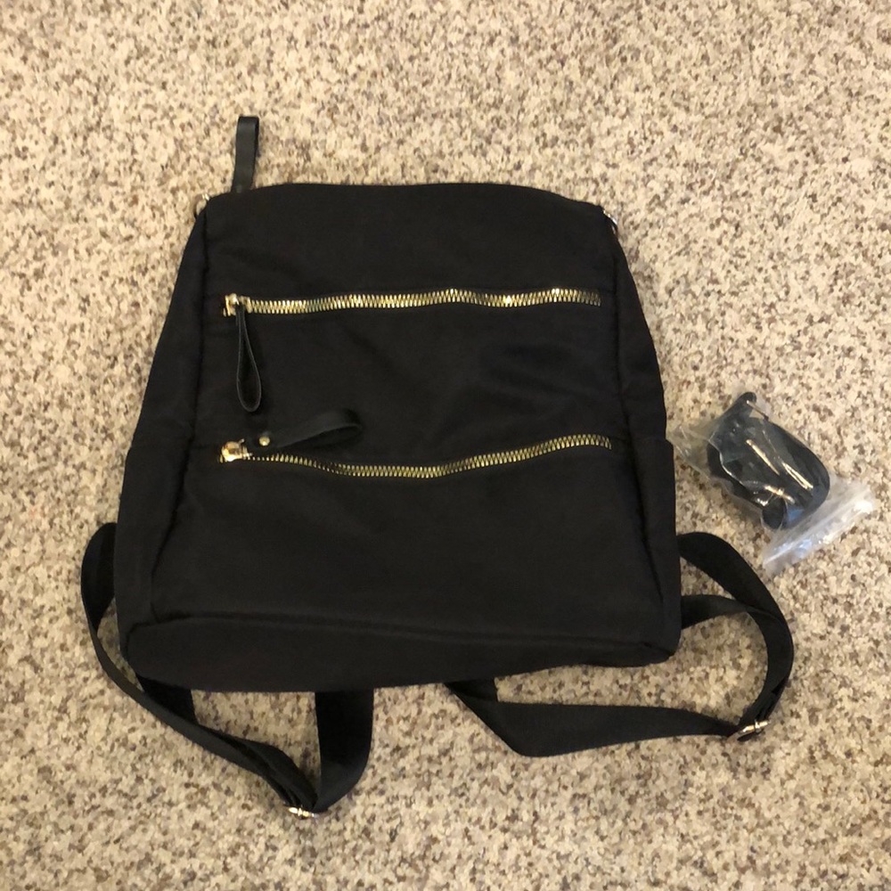 Black Boutique Backpack Purse.